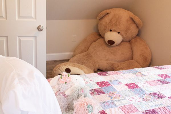 Bedroom 2 with giant teddy